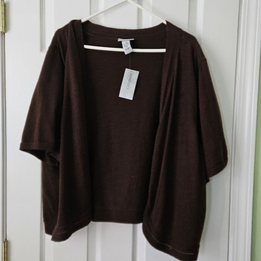 Brown Short Sleeve sweater
